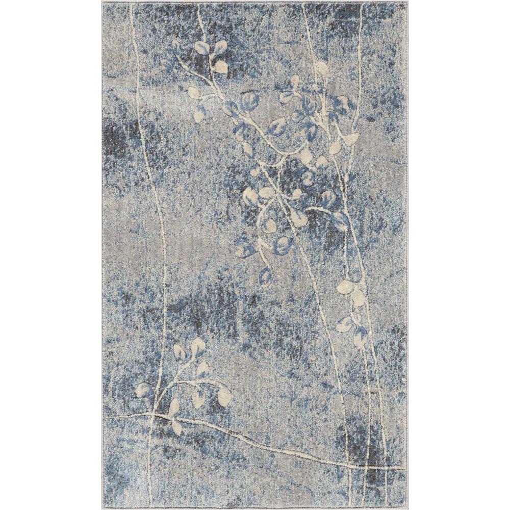 Nourison Somerset Silver/Blue Area Rug. Picture 1