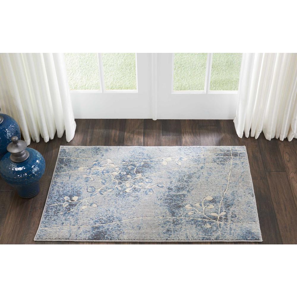 Nourison Somerset Silver/Blue Area Rug. Picture 3