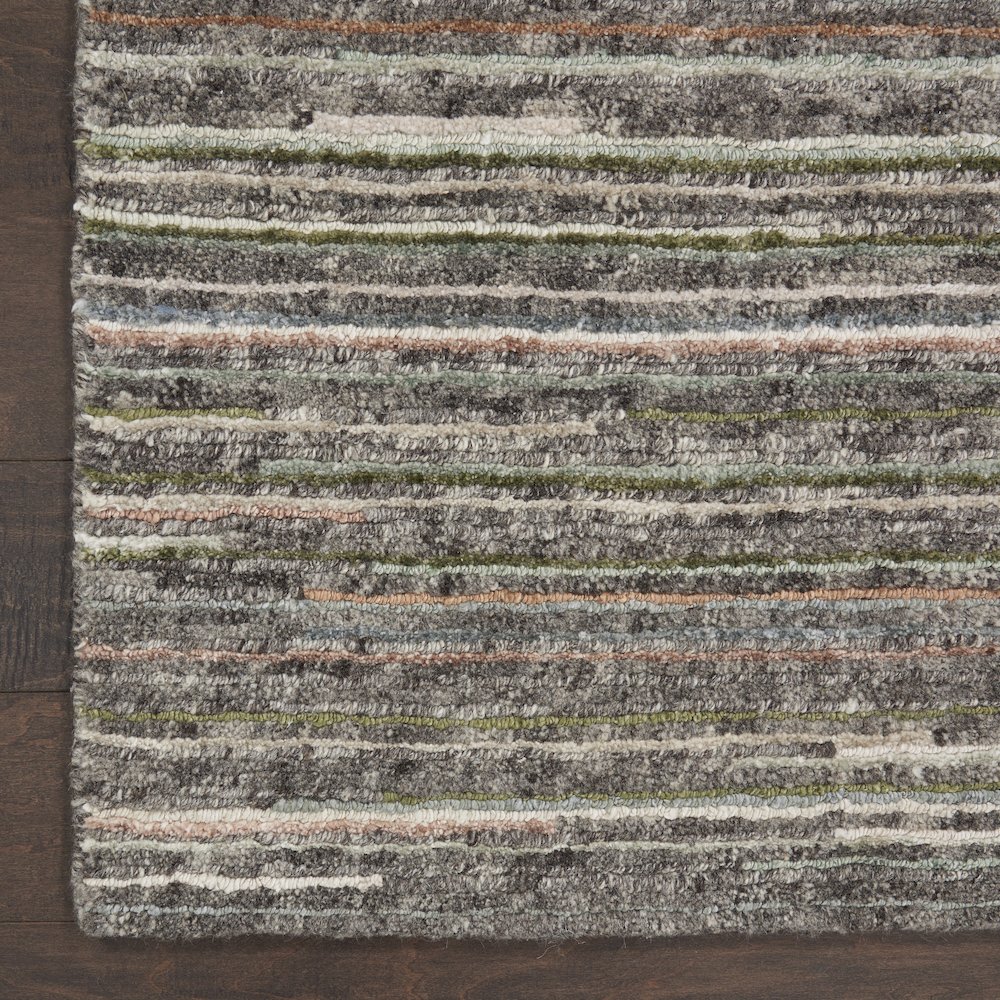 Nourison Plateau Area Rug, Grey/Green, 2'2" x 3'9", PAE01. Picture 4