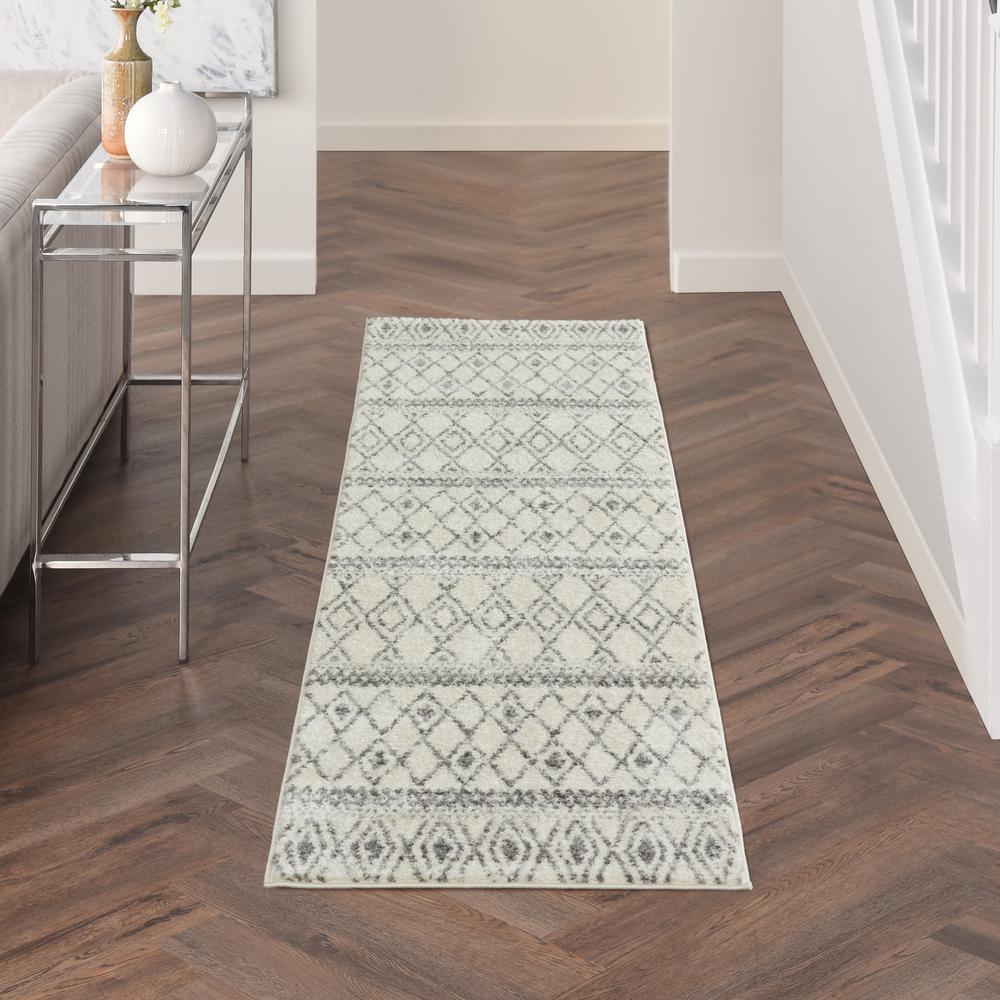 PSN41 Passion Ivory/Grey Area Rug- 2'2" x 7'6". Picture 2