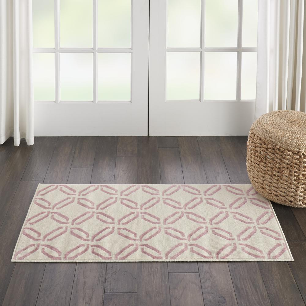 Jubilant Area Rug, Ivory/Pink, 2' x 4'. Picture 2
