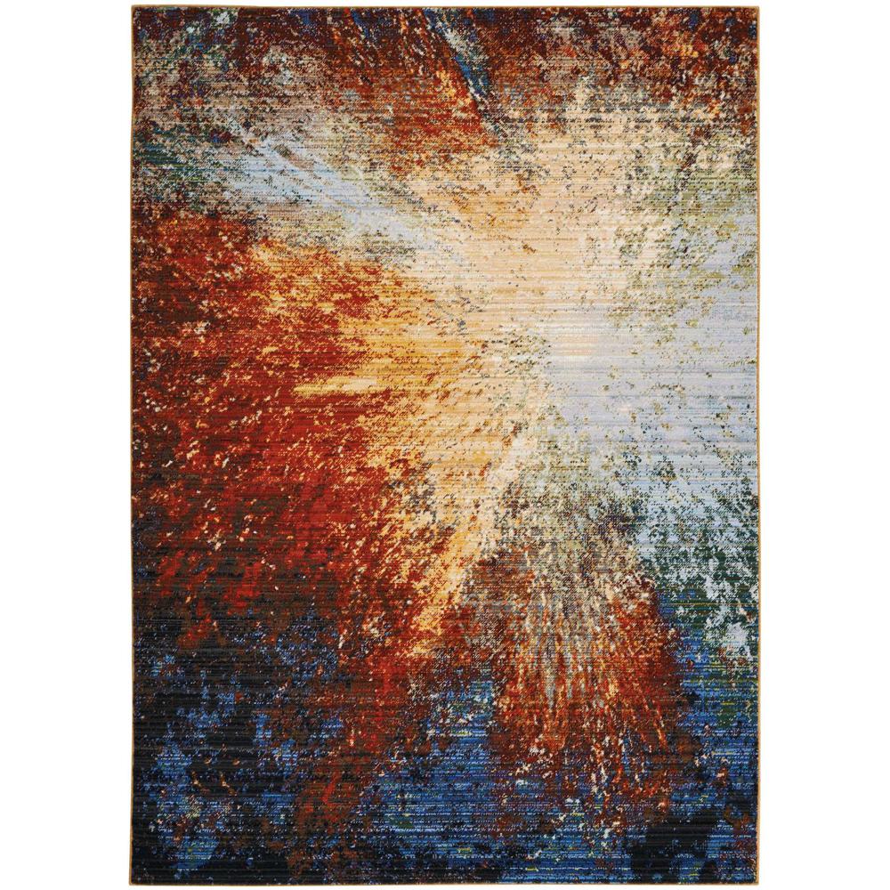 Chroma Area Rug, Red Flare, 5'6" x 8'. Picture 1