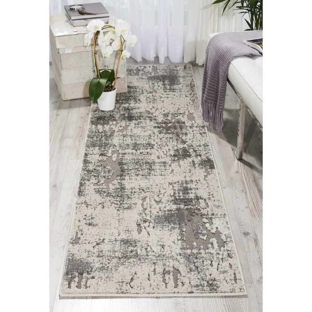 Gleam Area Rug, Ivory/Grey, 2'2" x 7'6". Picture 2