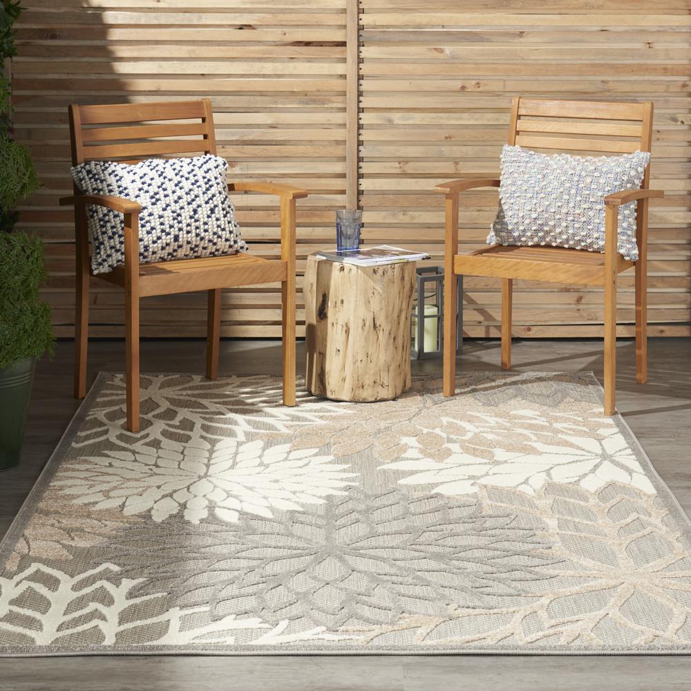 Nourison Aloha Indoor/Outdoor Area Rug, 5'3" x 7'5", Natural. Picture 10