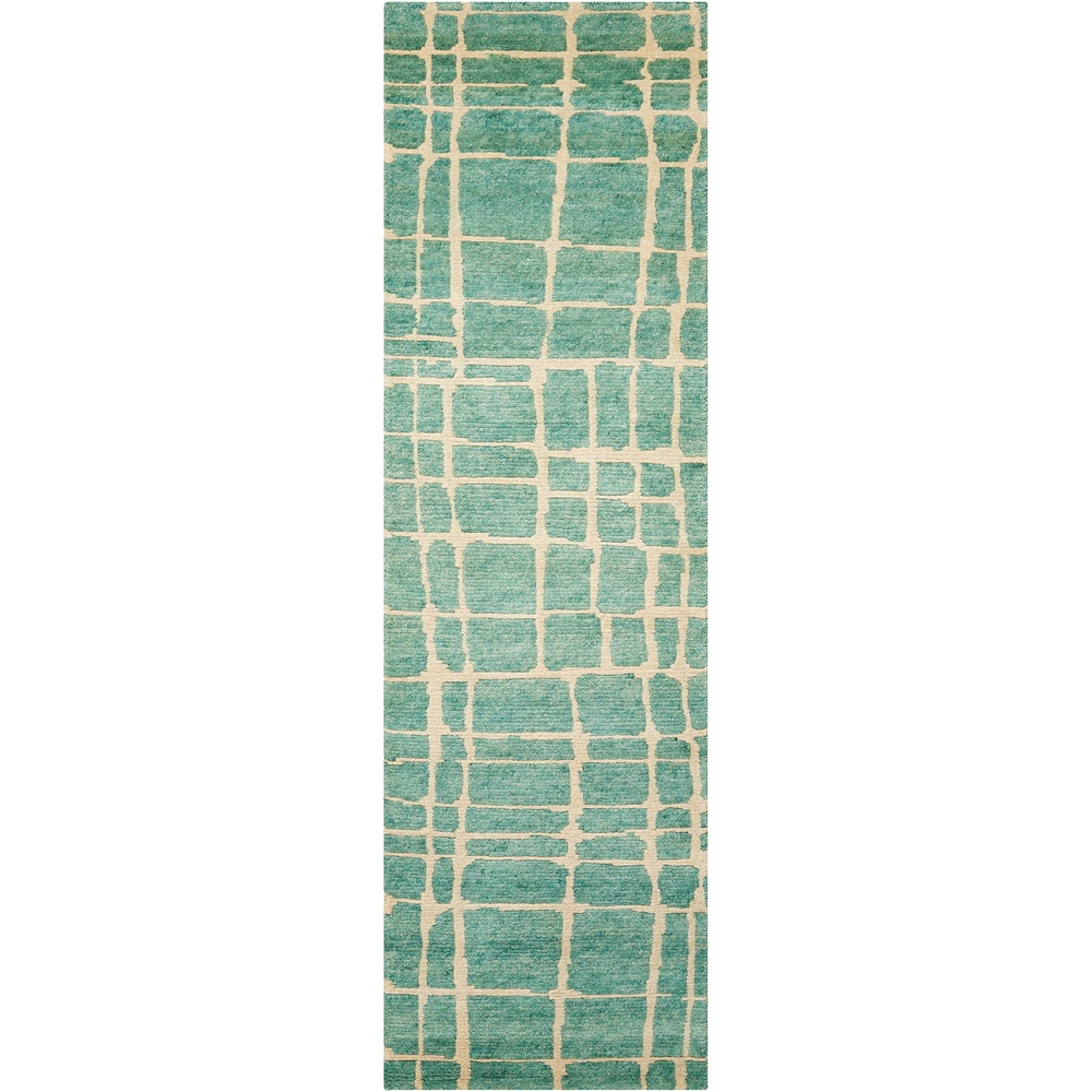 Tahoe Modern Turquoise Green Area Rug. Picture 1