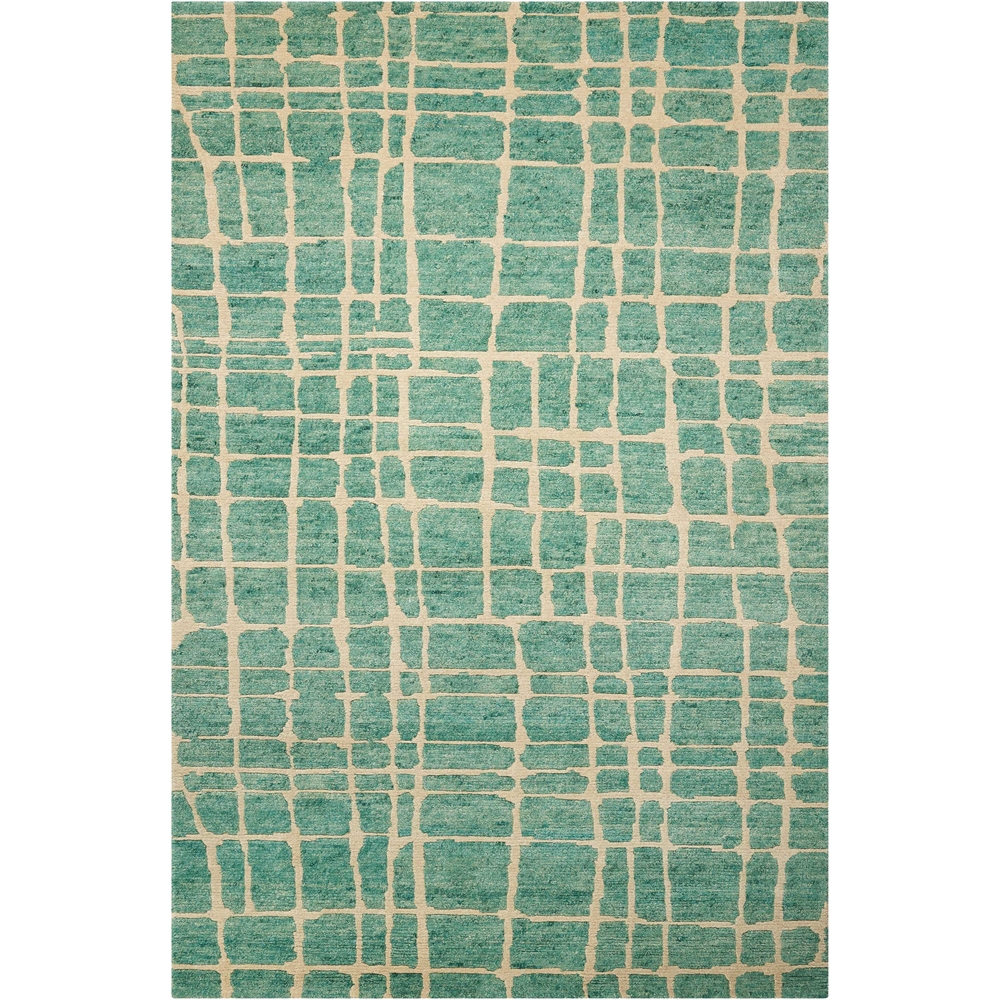 Tahoe Modern Turquoise Green Area Rug. Picture 1