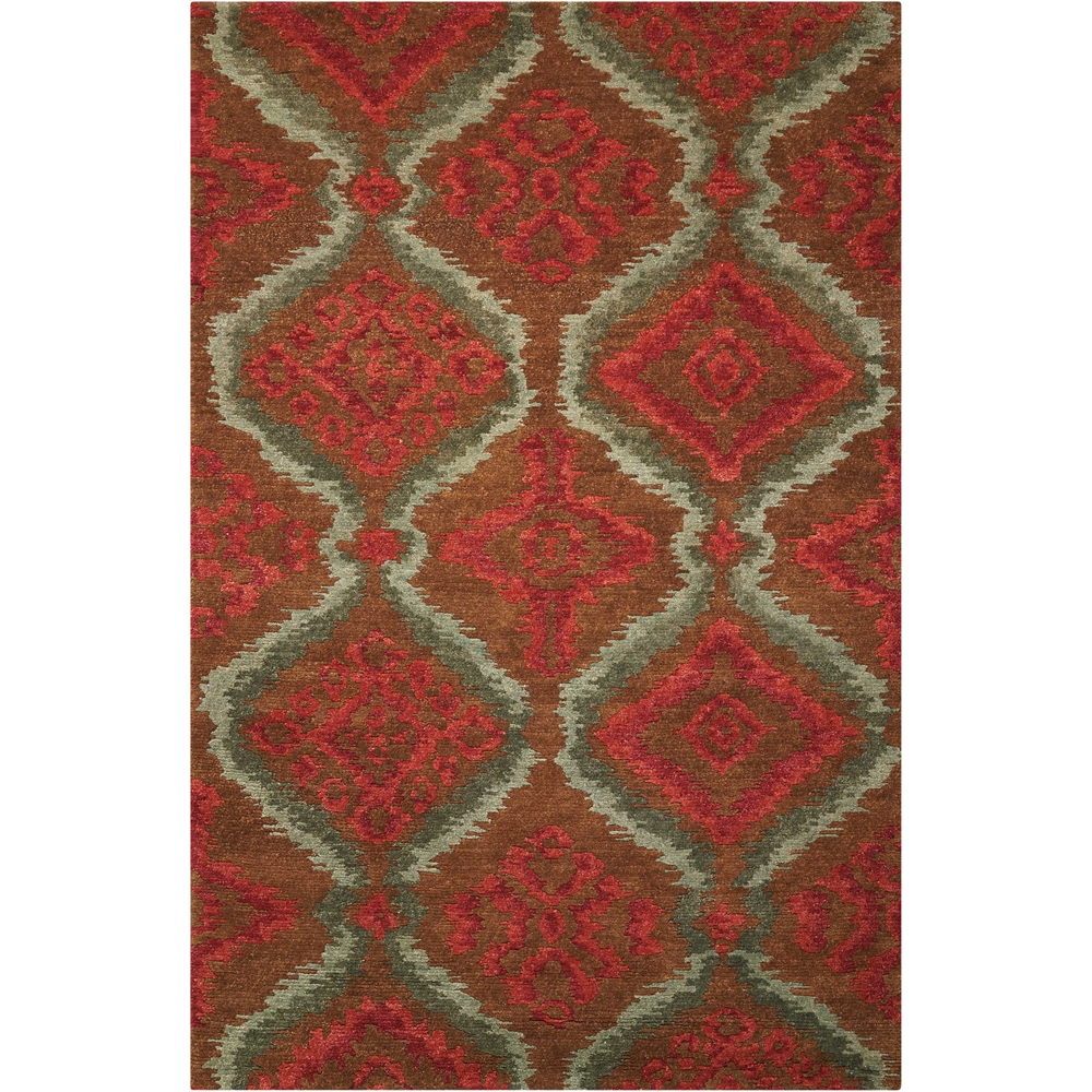 Tahoe Modern Brown/Red Area Rug. Picture 1