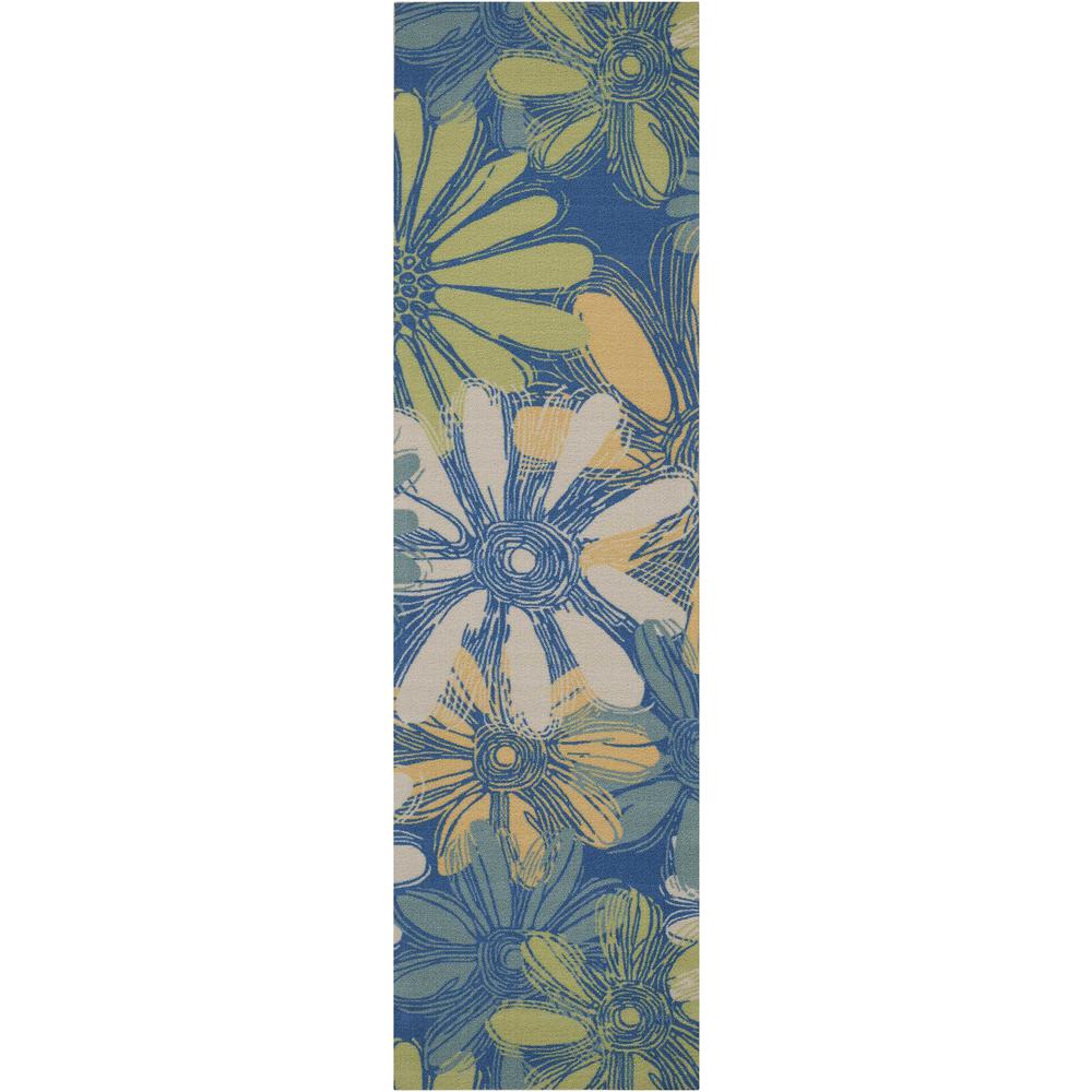 Home & Garden Area Rug, Blue, 2'3" x 8'. Picture 1
