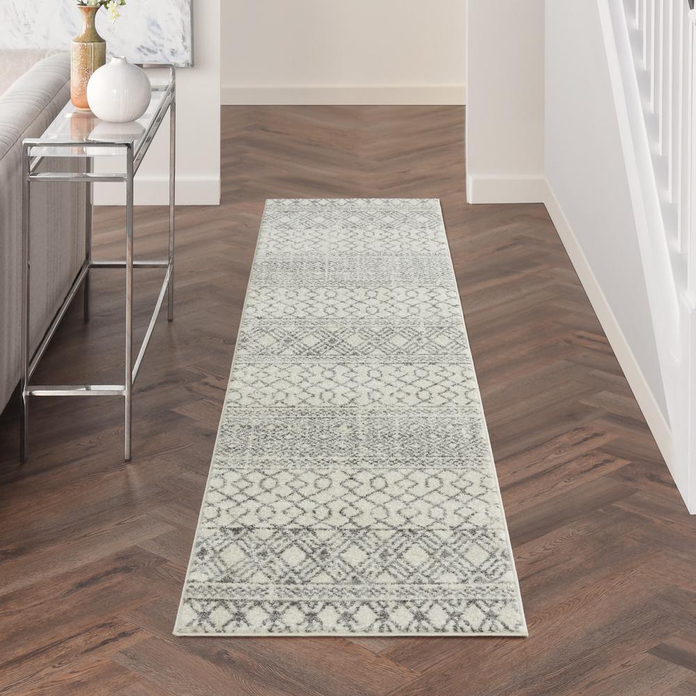PSN43 Passion Ivory/Grey Area Rug- 2'2" x 10'. Picture 2