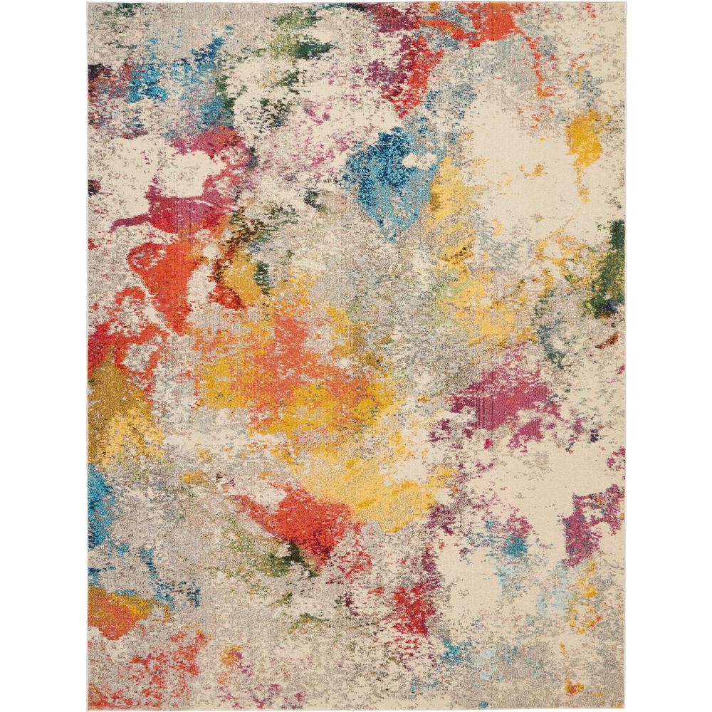 Celestial Area Rug, Ivory/Multicolor, 7'10" x 10'6". Picture 1