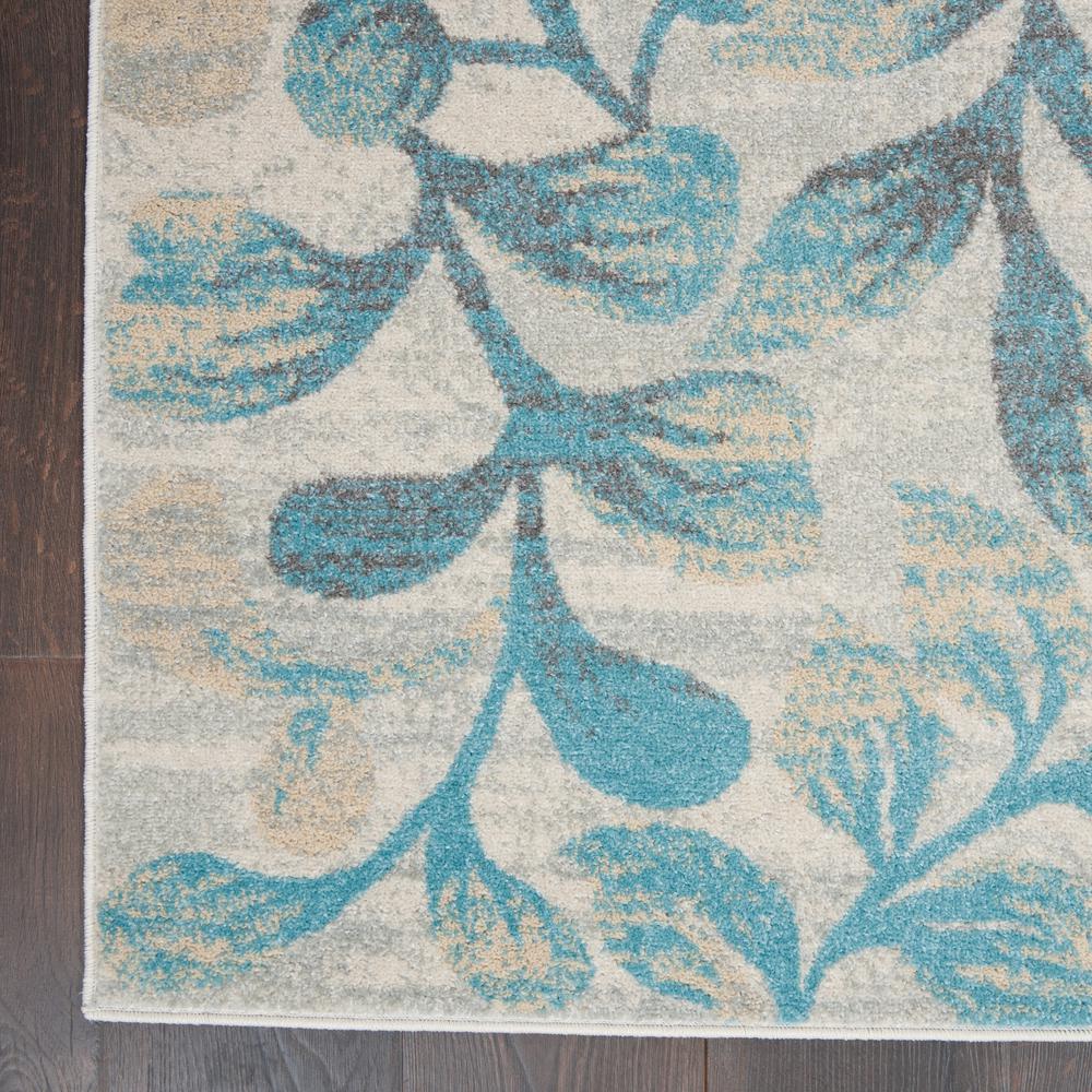 Tranquil Area Rug, Ivory/Turquoise, 6' X 9'. Picture 2
