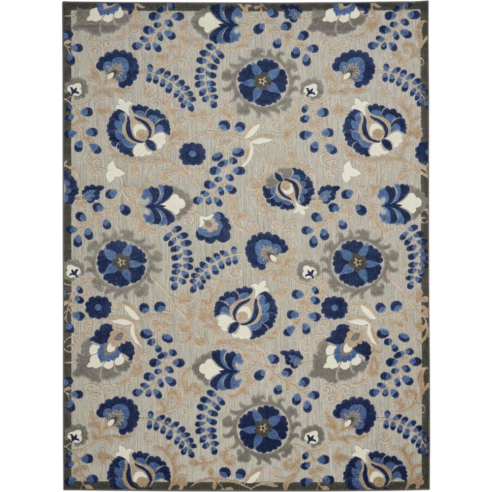 ALH17 Aloha Natural/Blue Area Rug- 7' x 10'. Picture 1