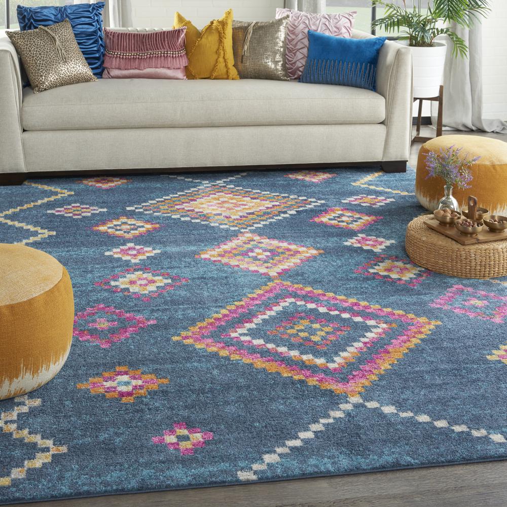 Rectangle Bohemian Machine Made Area Rug. Picture 2