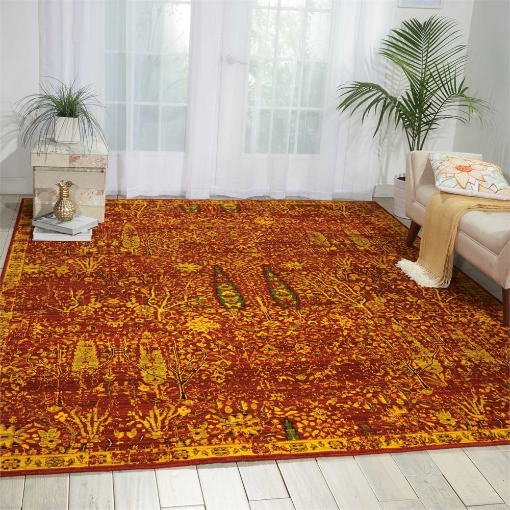 Timeless Scarlet Area Rug. Picture 4