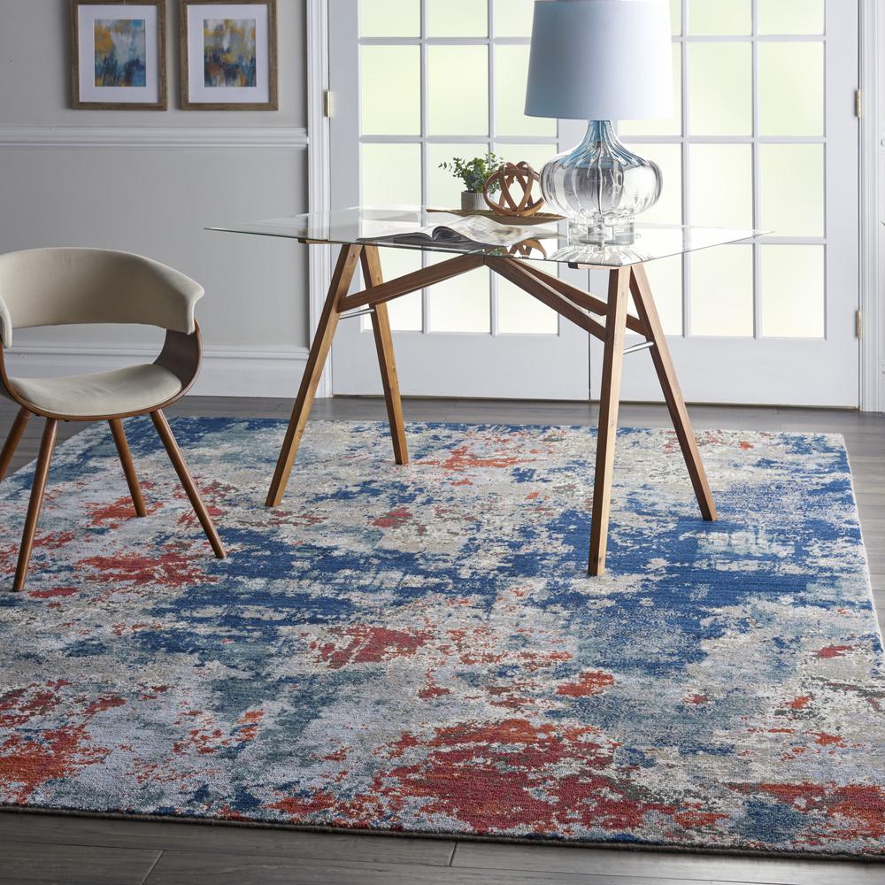 Artworks Area Rug, Navy/Brick, 8'6" x 11'6". Picture 9