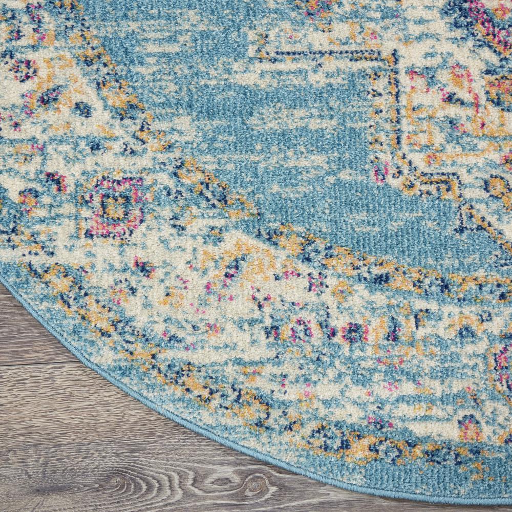 Bohemian Round Area Rug, 4' x Round. Picture 4