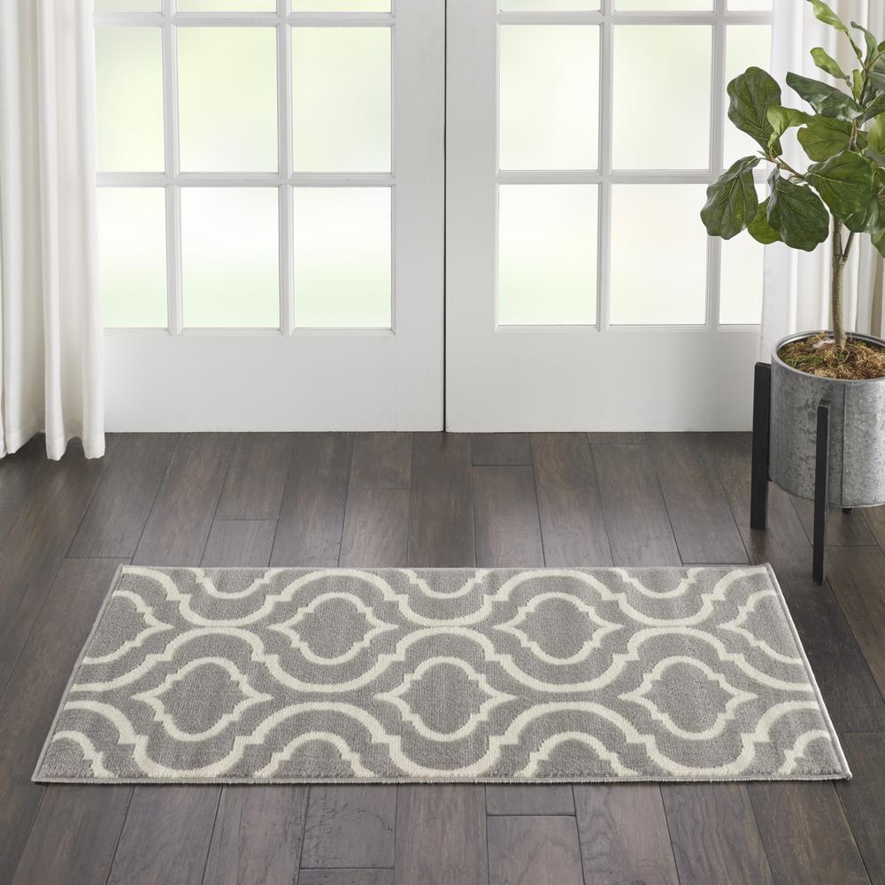 Jubilant Area Rug, Grey, 2' x 4'. Picture 4