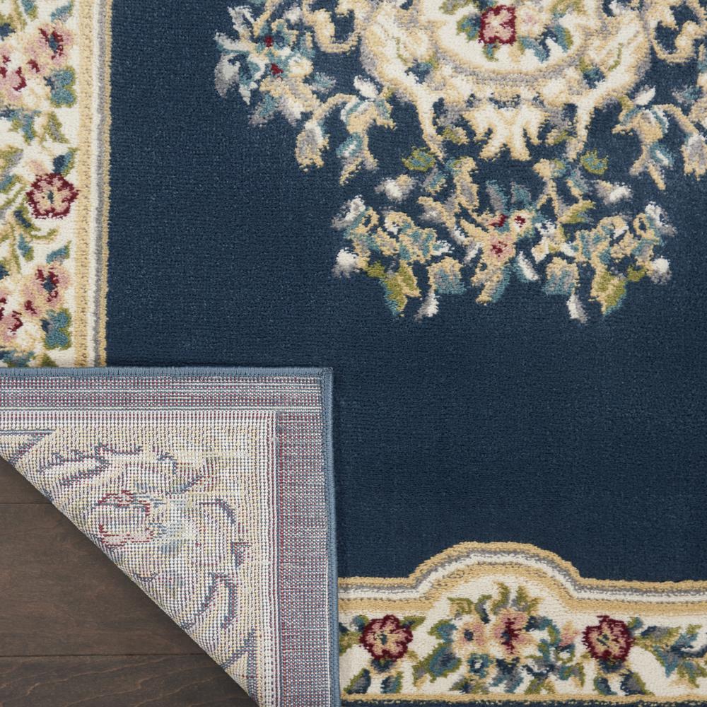 ABS1 Aubusson Navy Area Rug- 2'2" x 7'6". Picture 3