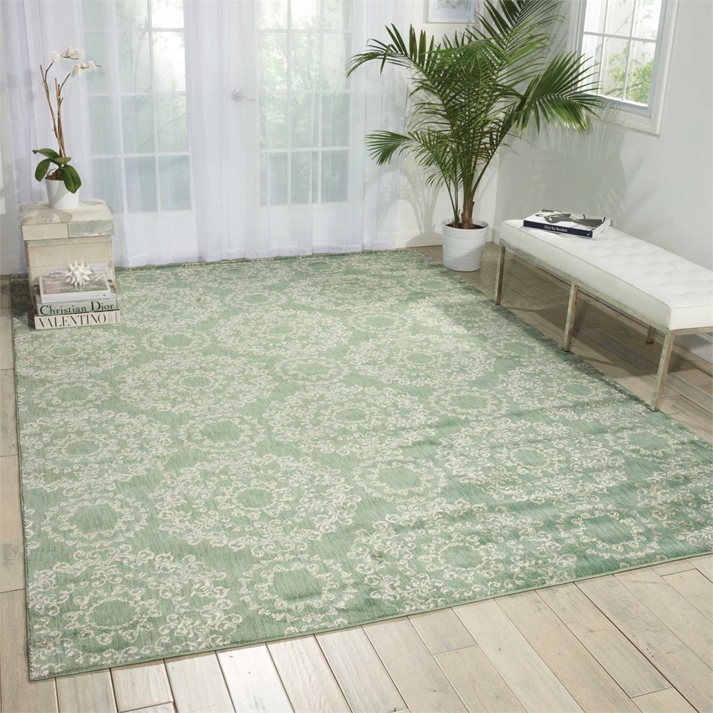 Tranquility Light Green Area Rug. Picture 4