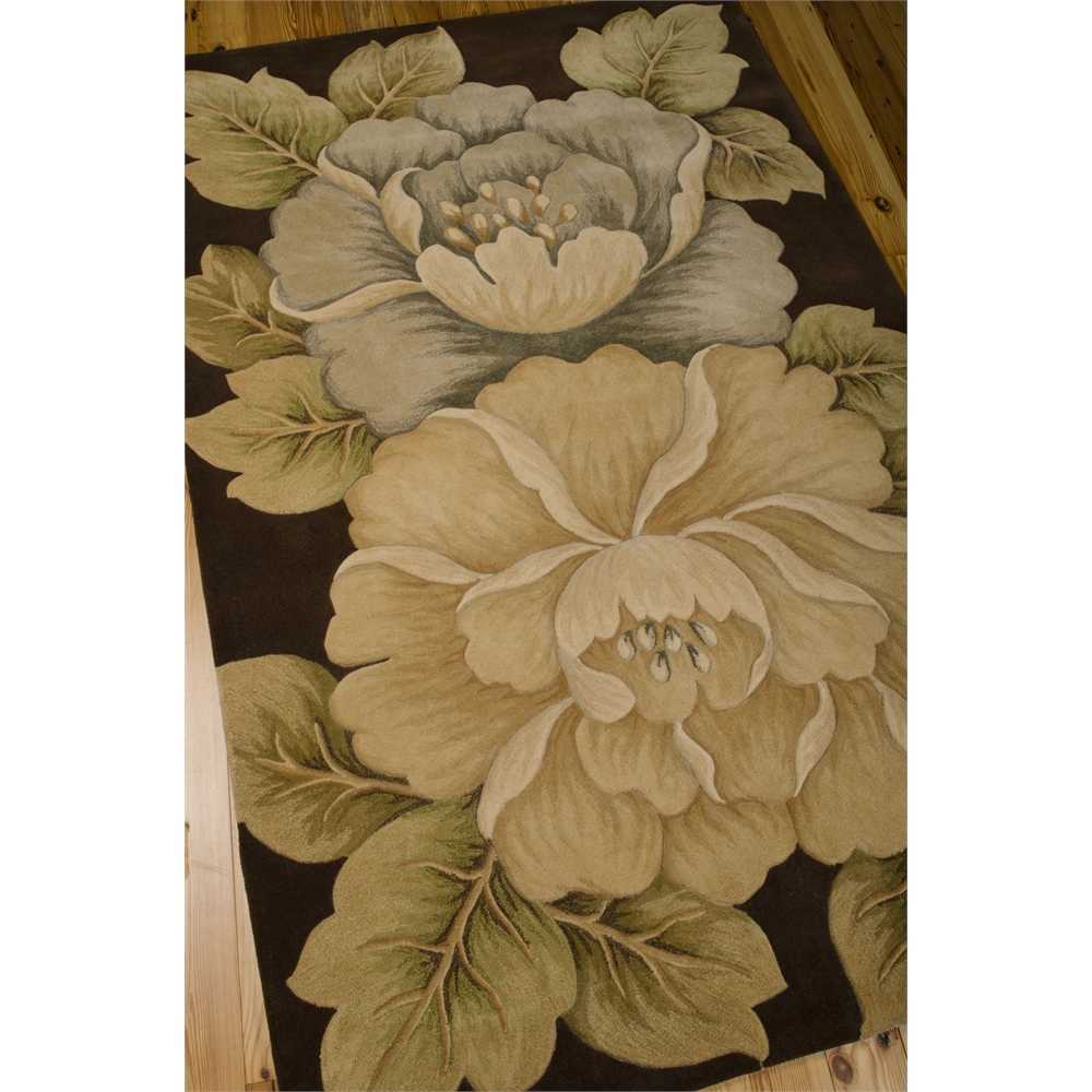 Tropics Area Rug, Brown, 5'3" x 8'3". Picture 3
