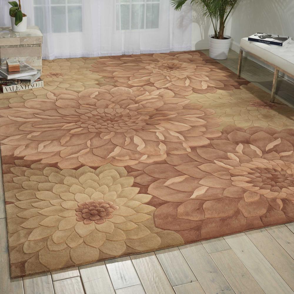Tropics Area Rug, Taupe/Green, 8' x 11". Picture 2