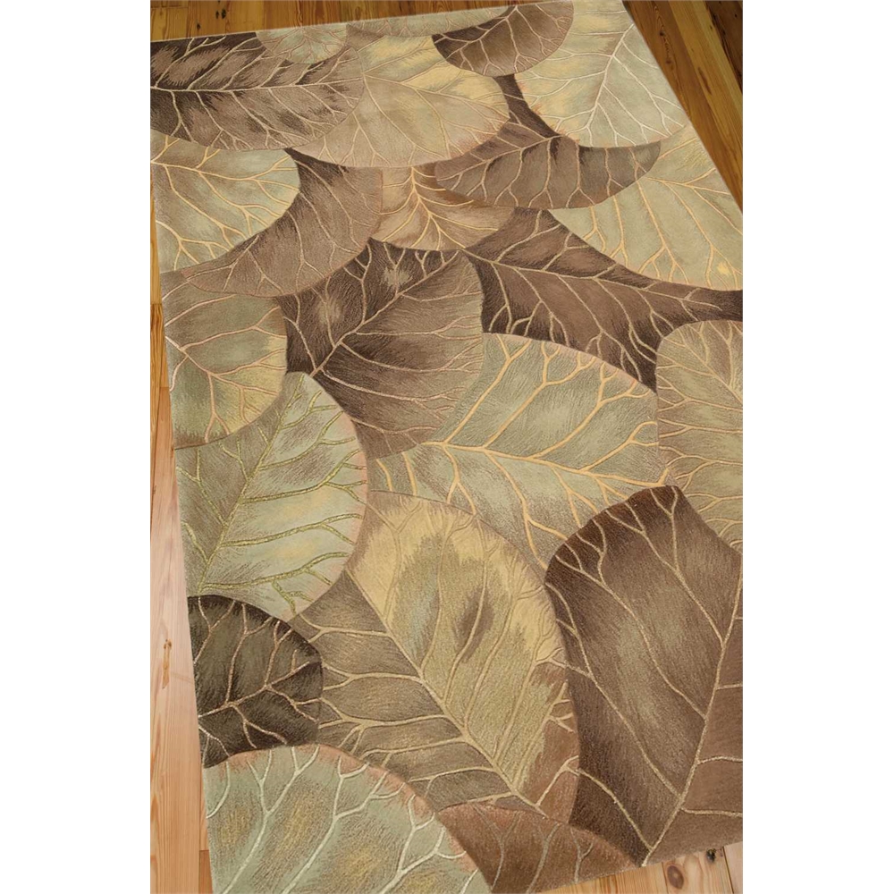 Tropics Area Rug, Brown/Green, 5'3" x 8'3". Picture 4