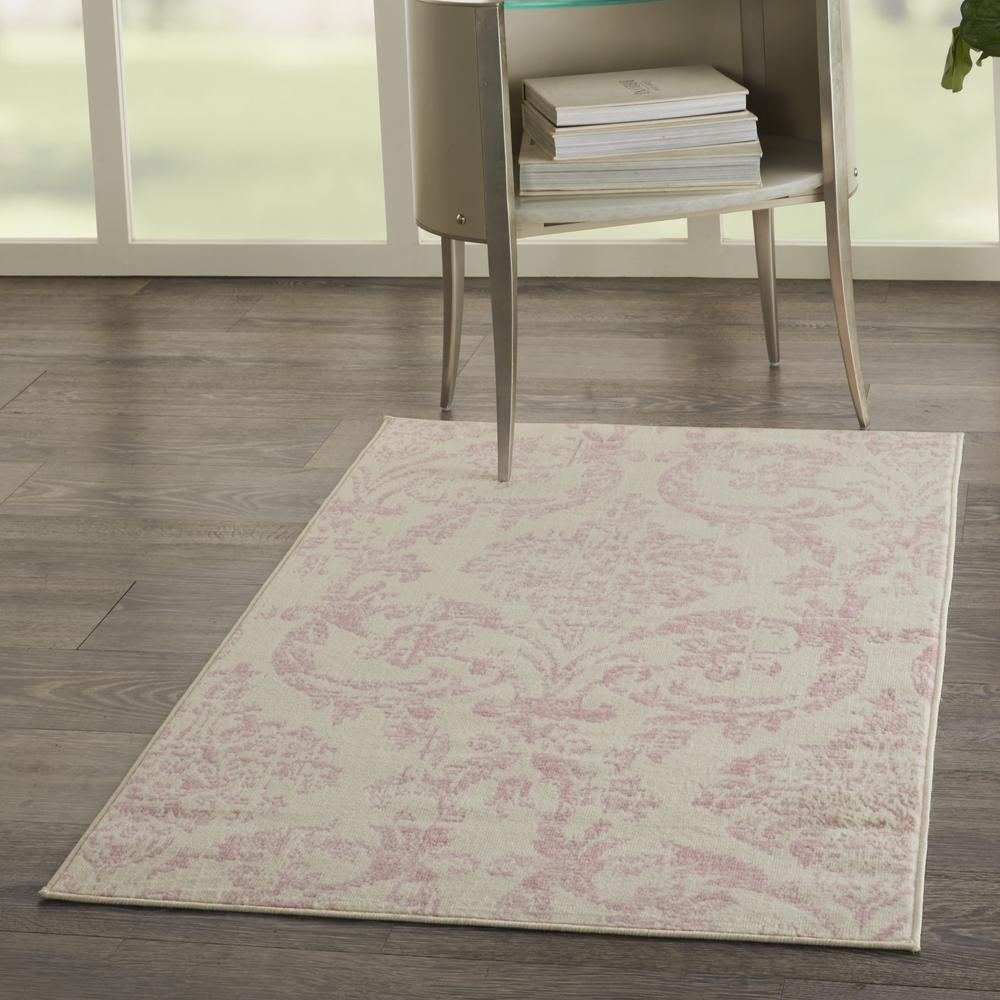 Nourison Jubilant Area Rug, 3' x 5', Ivory/Pink. Picture 9