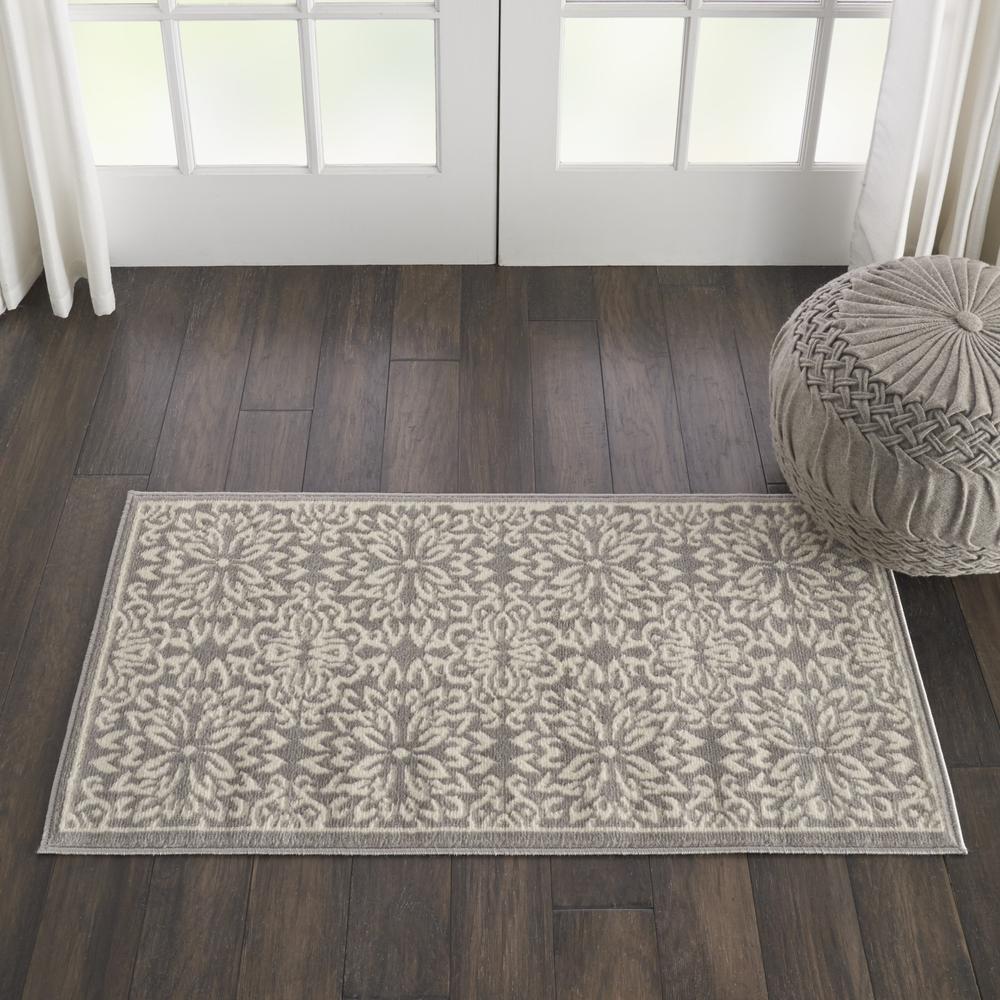 Jubilant Area Rug, Ivory/Grey, 2' x 4'. Picture 5
