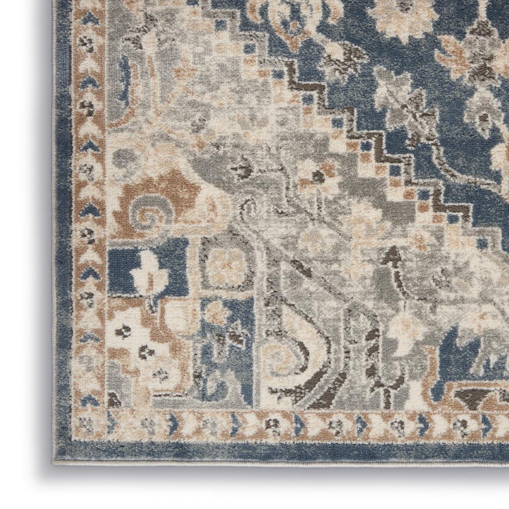 Nourison Concerto Runner Area Rug, 2'2" x 7'6", Ivory Blue. Picture 5