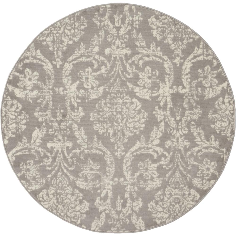 Jubilant Area Rug, Grey, 5'3" x ROUND. Picture 1