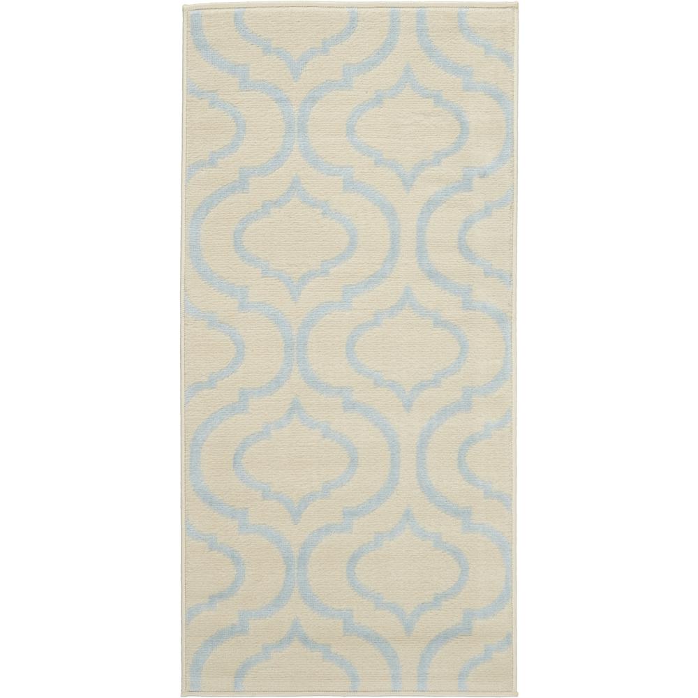 Jubilant Area Rug, Ivory/Blue, 2' x 4'. Picture 1
