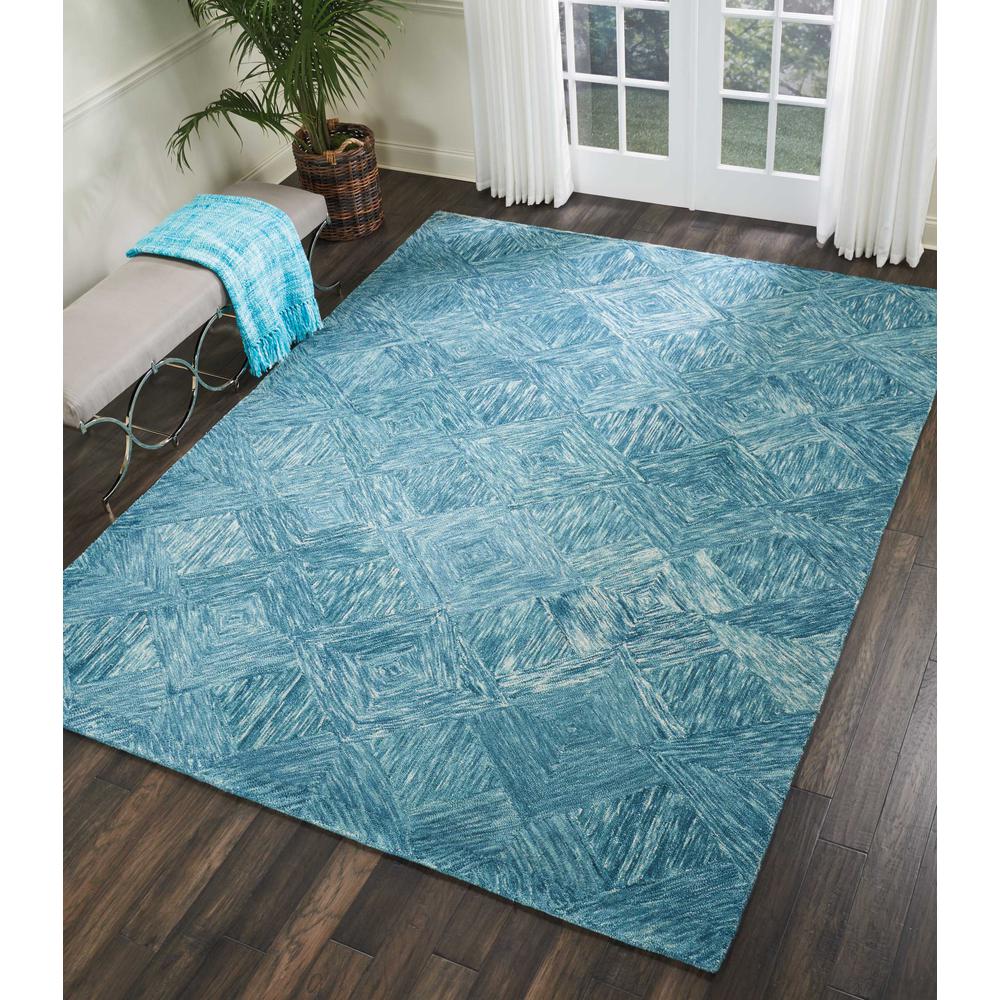 Linked Area Rug, Marine, 8' x 10'6". Picture 4