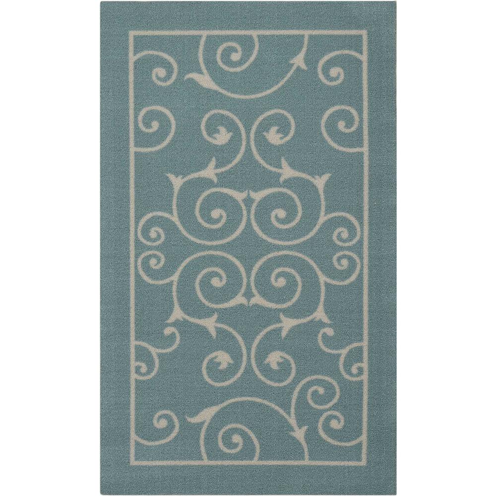 Home & Garden Area Rug, Light Blue, 2'3" x 3'9". Picture 1