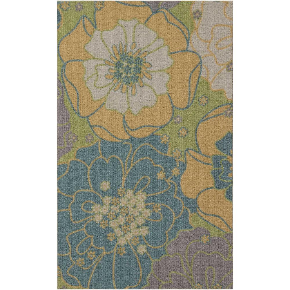 Home & Garden Area Rug, Green, 2'3" x 3'9". Picture 1