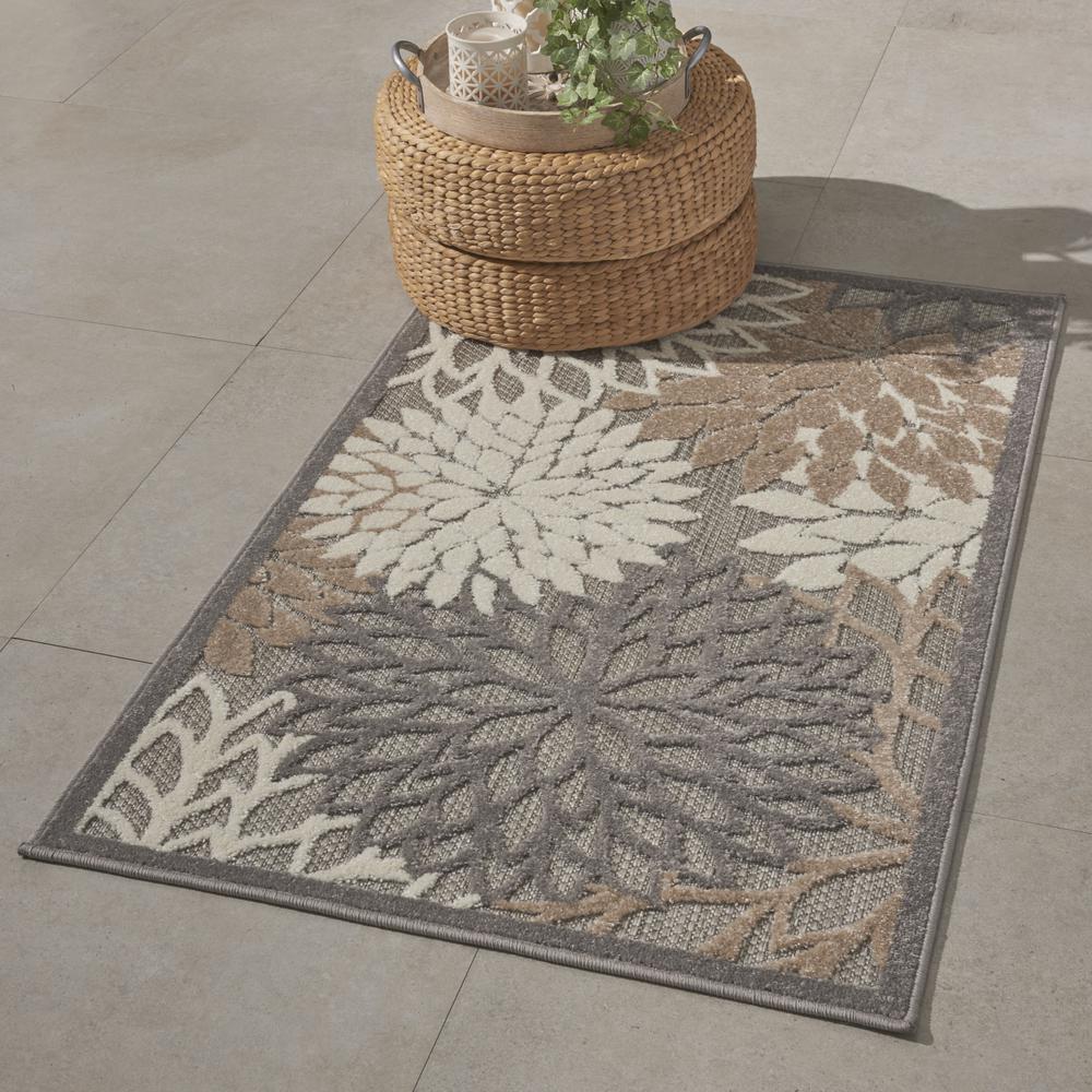 Nourison Aloha Indoor/Outdoor Area Rug, 2'8" x 4', Natural. Picture 9