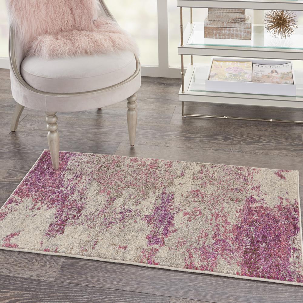 CES02 Celestial Ivory/Pink Area Rug- 2'2" x 3'9". Picture 9
