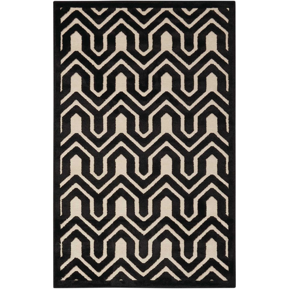 Ultima Ivory/Black Area Rug. Picture 1