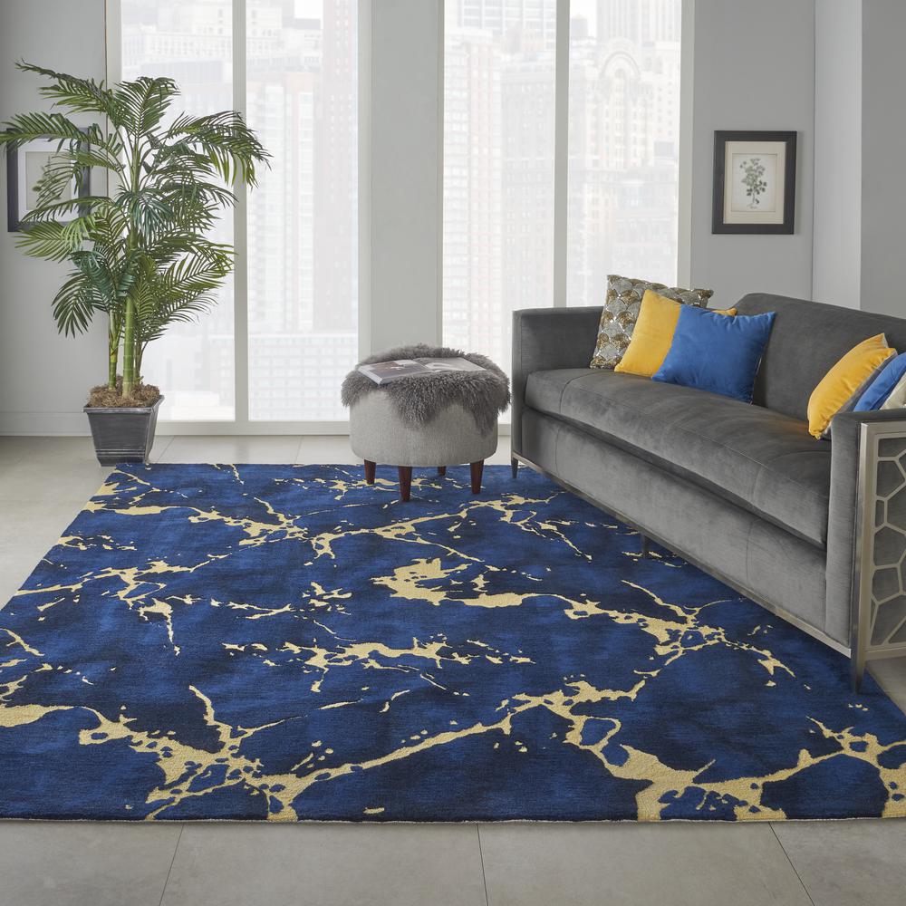Symmetry Area Rug, Navy, 7'9" x 9'9". Picture 2