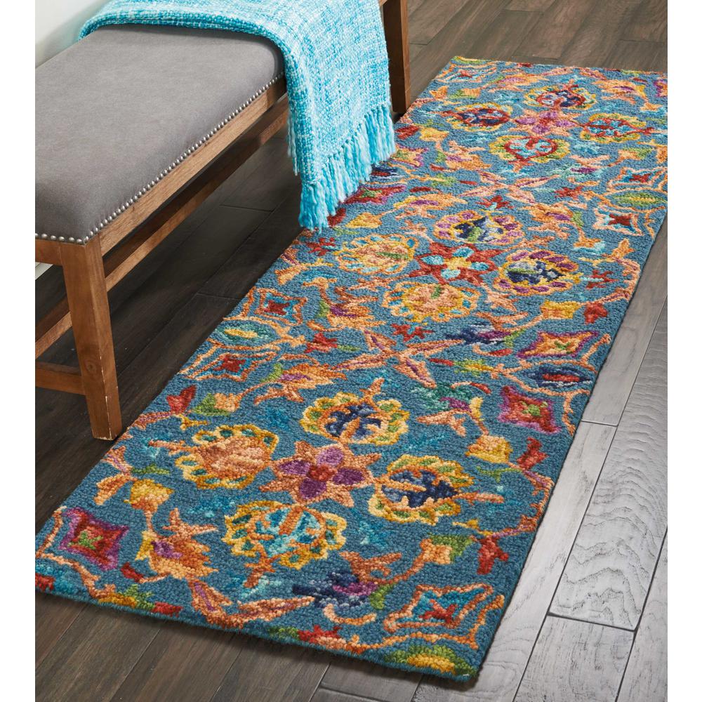Vivid Area Rug, Teal, 2'3" x 7'6". Picture 2