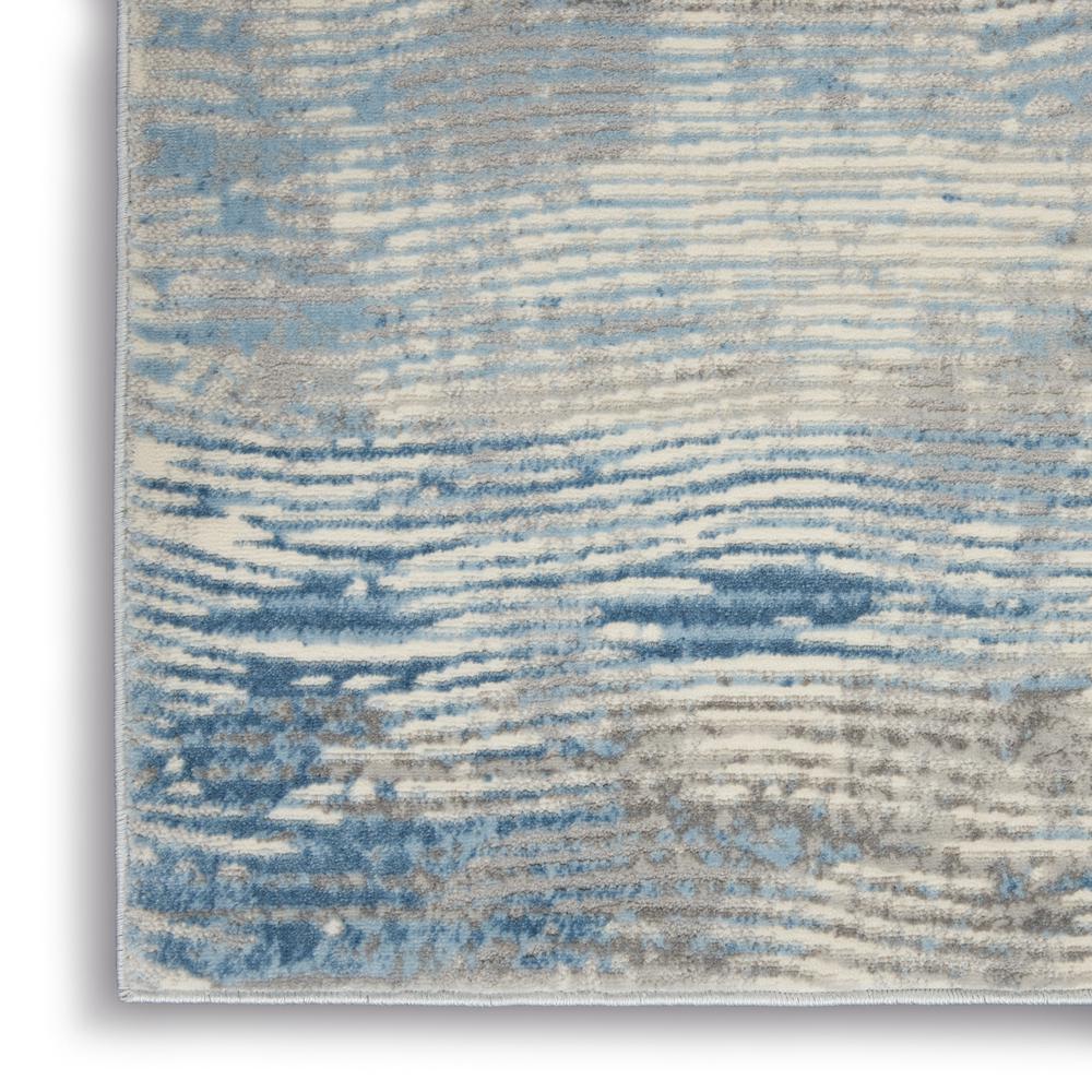 Solace Area Rug, Ivory/Grey/Blue, 2'3" x 7'3". Picture 5