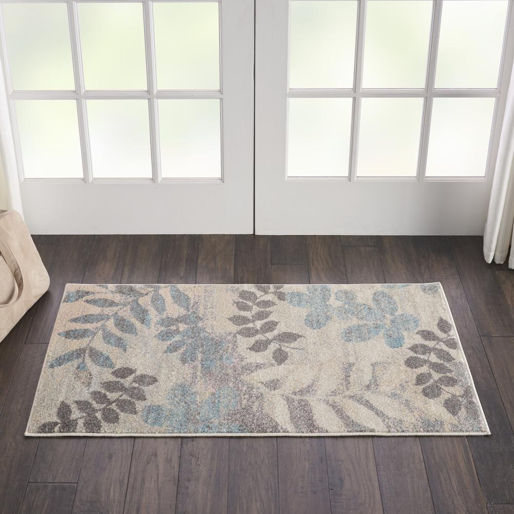 Tranquil Area Rug, Ivory/Light Blue, 2' x 4'. Picture 5