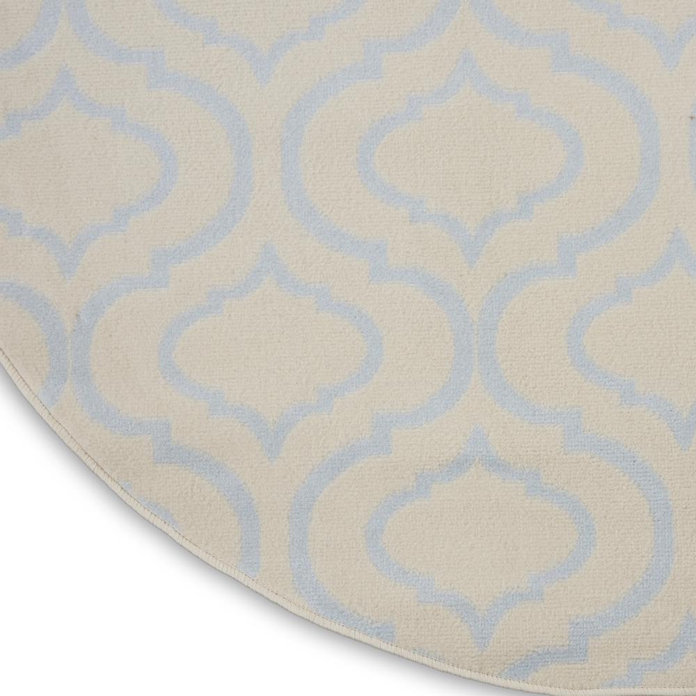 Jubilant Area Rug, Ivory/Blue, 5'3" x ROUND. Picture 7
