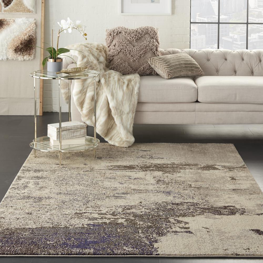 CES02 Celestial Ivory/Grey Area Rug- 3'11" x 5'11". Picture 2