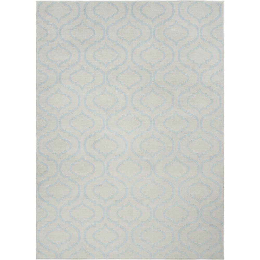 Jubilant Area Rug, Ivory/Blue, 5'3" x 7'3". Picture 1