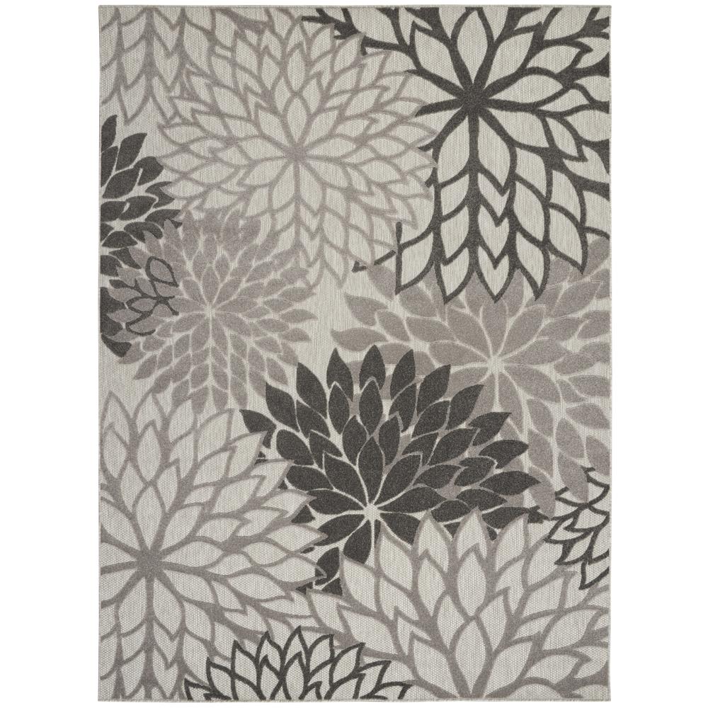 ALH05 Aloha Silver Grey Area Rug- 9'6" x 13'. Picture 1
