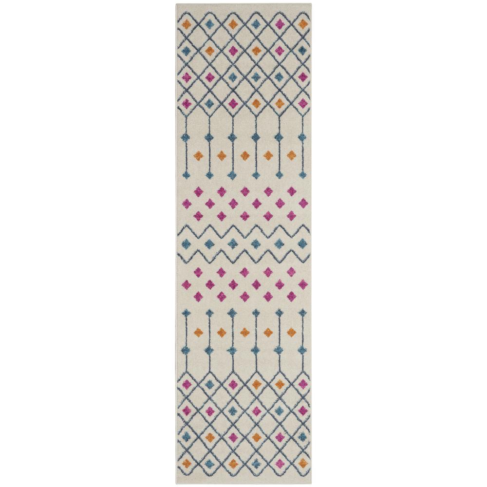 PSN45 Passion Ivory/Multi Area Rug- 2'2" x 7'6". Picture 1