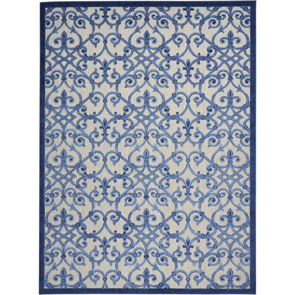 ALH21 Aloha Grey/Blue Area Rug- 7'10" x 10'6". Picture 1