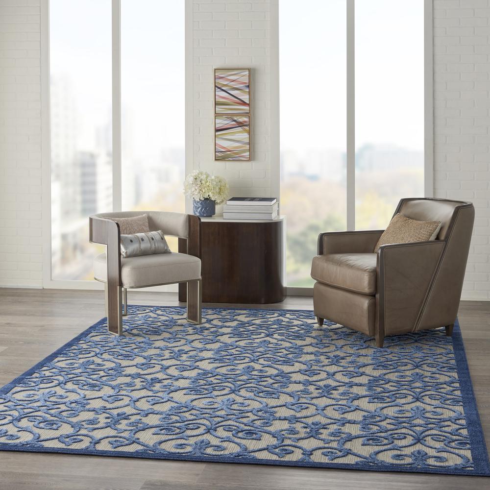 ALH21 Aloha Grey/Blue Area Rug- 7'10" x 10'6". Picture 9
