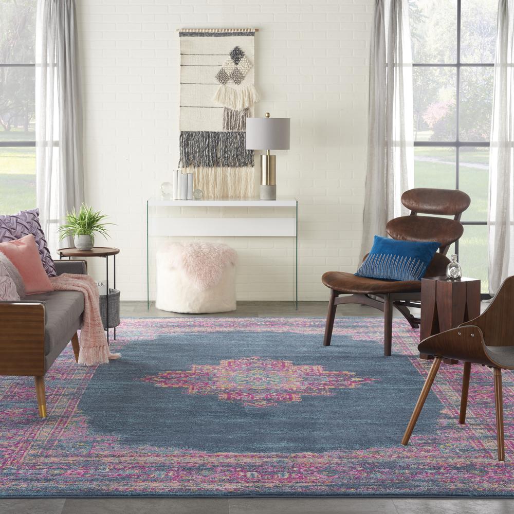Passion Area Rug, Blue, 9' x 12'. Picture 9