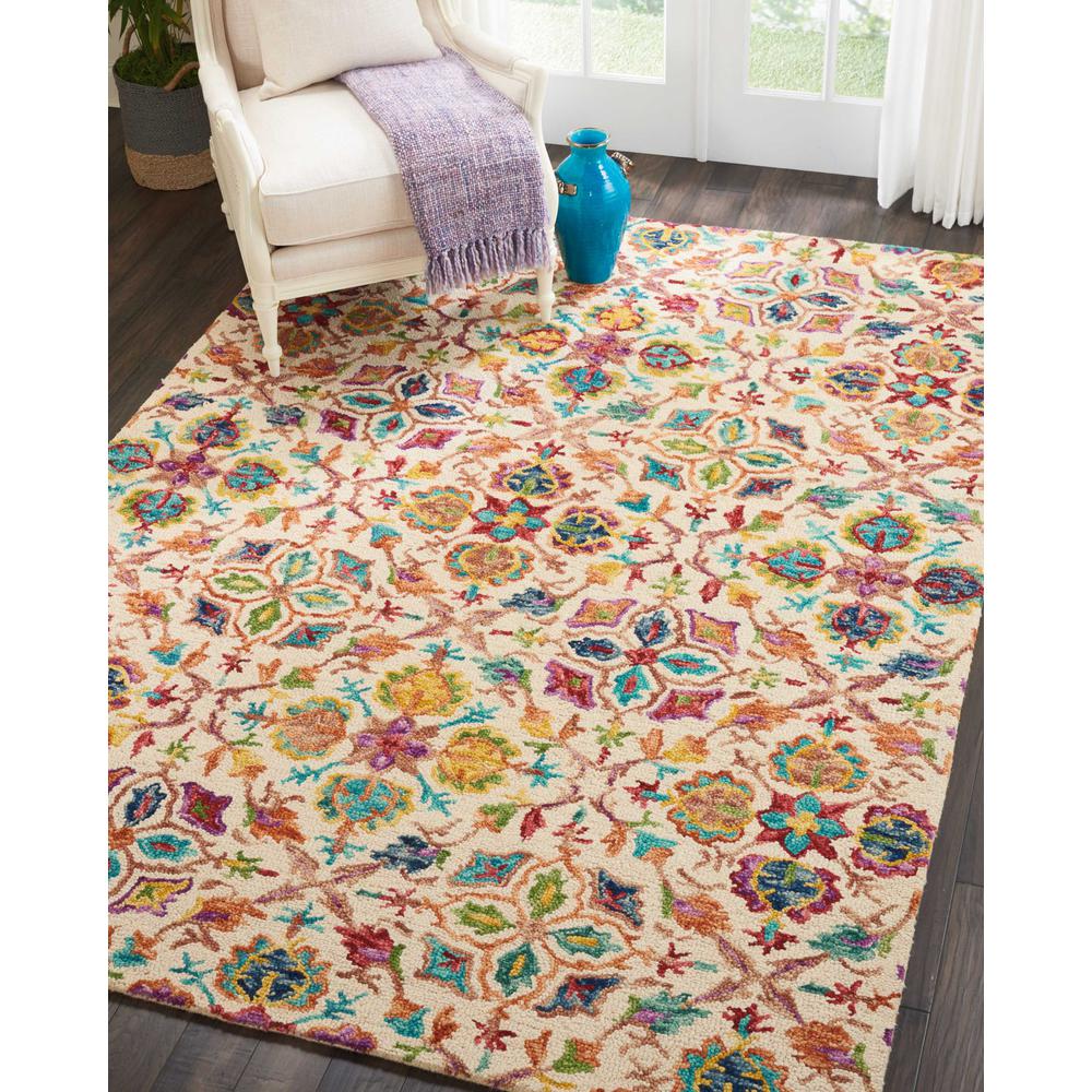 Vivid Area Rug, Ivory, 6'6" x 9'6". Picture 3